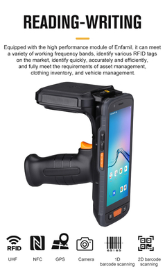 Android 13 PDA portátil à prova d'água à prova de choques robusto RFID UHF LF NFC leitor de scanner 2D para coleta de dados